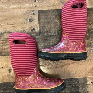 Bogs Boots Girls Size 3 Pink Rain Boots